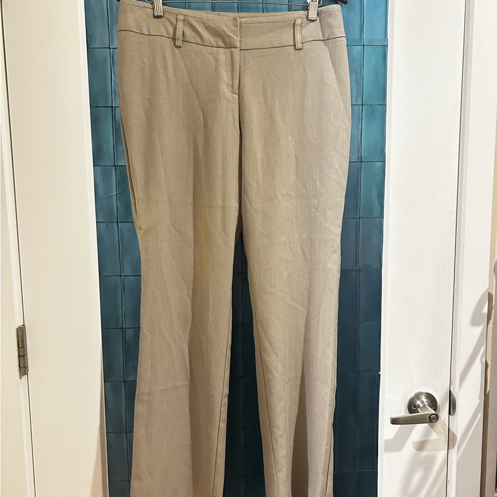 Worthington Taupe Curvy Fit Tailored Trouser Style Pants
